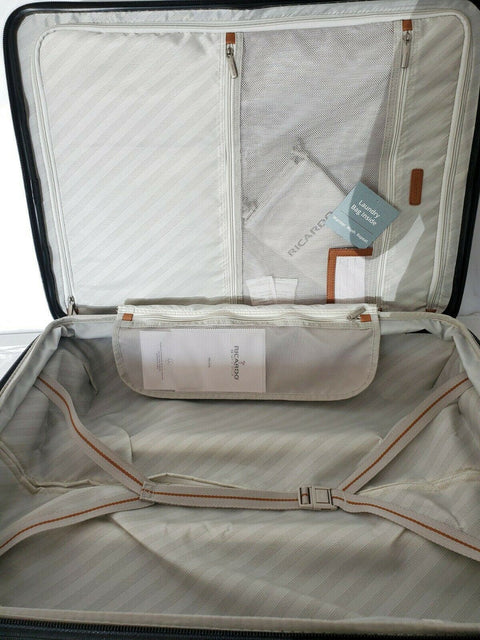 $380 New Ricardo Cabrillo 2.0 25" Hard Shell 8 Wheels Spinner Suitcase Gray