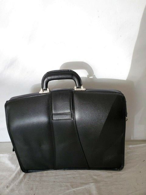 $400 New McKlein Lexington Flapover Double Compartment Briefcase Black