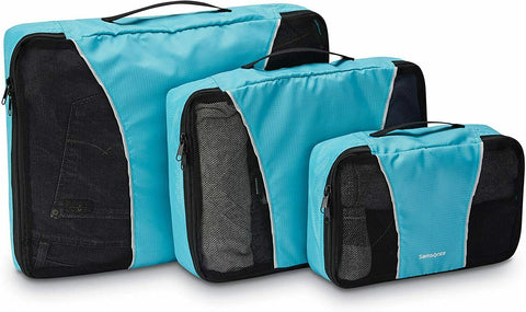 New Samsonite Packing Cubes 3pc Set Blue Organizer