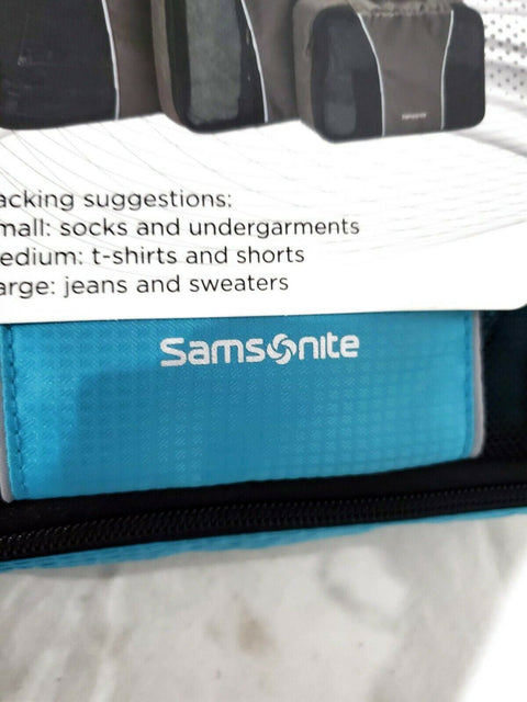 New Samsonite Packing Cubes 3pc Set Blue Organizer