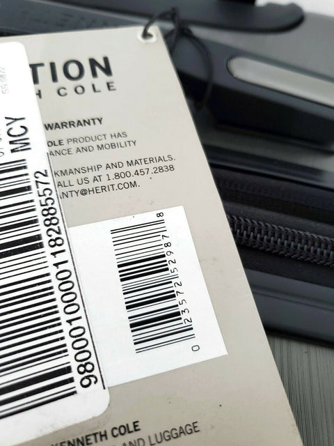 $480 New Kenneth Cole Reaction Cortland Hard-side Luggage 30" Spinner Gray