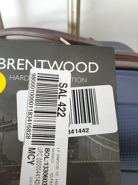 $300 London Fog Brentwood 15" Hardside Under-Seat Carry-On Suitcase Blue