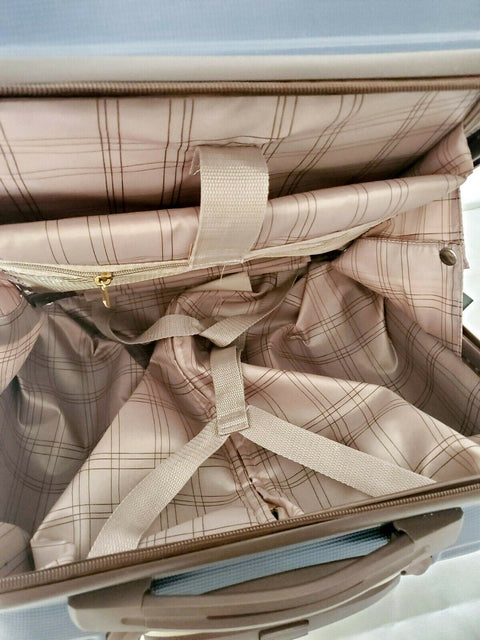 $300 London Fog Brentwood 15" Hardside Under-Seat Carry-On Suitcase Blue