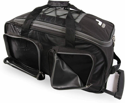 New Fila 22" Lightweight Carry On Rolling Duffel Bag Back Pack Black