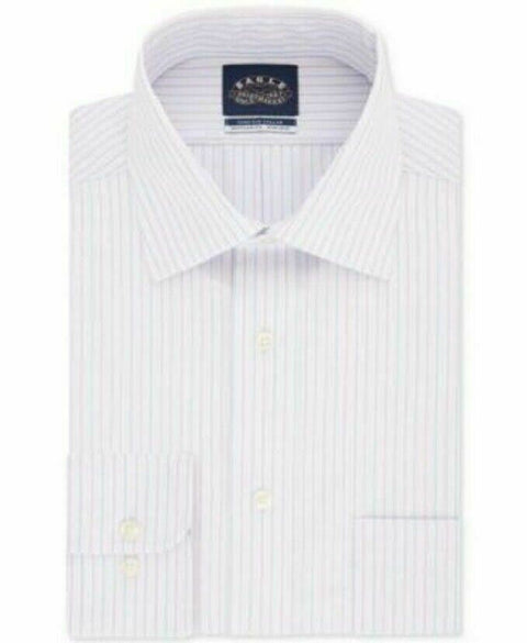 EAGLE Men Regular Fit Non Iron Dusty Lavender Button Dress Shirt 17 1/2 34/35 XL