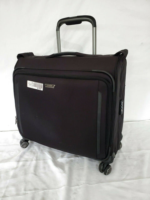 $800 New Samsonite Silhouette 16 Duet Spinner Garment Bag Black Travel Suitcase