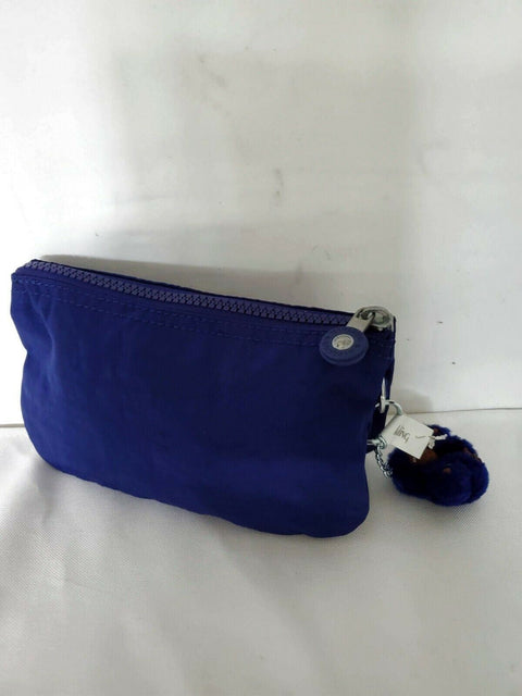 $49 New Kipling Women's Blue Zip Around Wallet With Charm