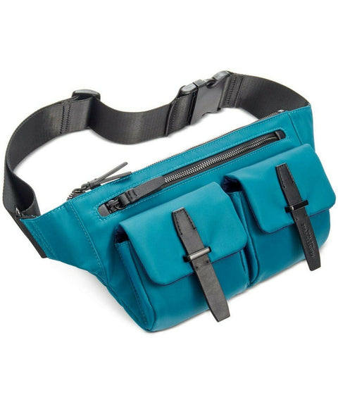 $120 Kenneth Cole Women's Vesey Belt Bag Nylon Blue