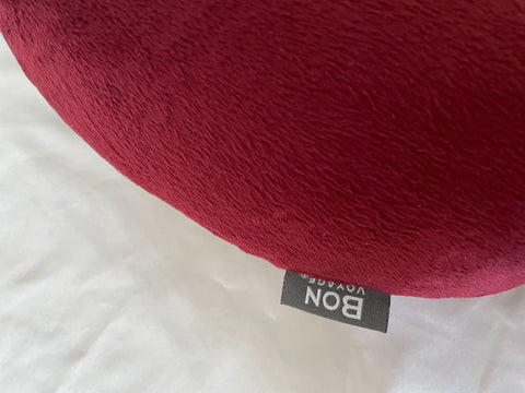 NWT Bon Voyage Travel Memory foam Neck Pillow & Eye Mask Red