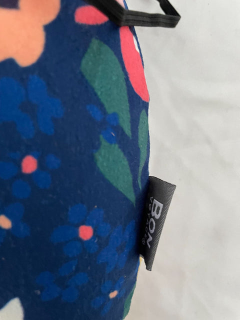 NWT Bon Voyage Travel Memory foam Neck Pillow & Eye Mask Floral Blue