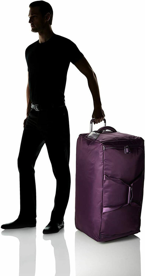 $400 New Lipault Paris 0% Pliable Upright Wheeled Duffel Bag 29" Purple