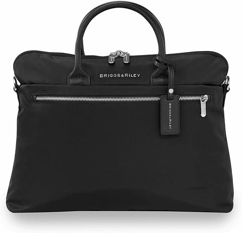 Briggs & Riley Rhapsody-Slim Business Laptop Shoulder Bag, Black, One Size