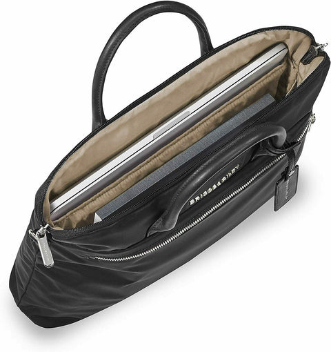 Briggs & Riley Rhapsody-Slim Business Laptop Shoulder Bag, Black, One Size