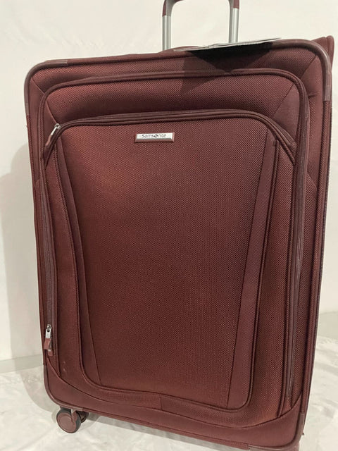 $640 Samsonite Silhouette 16 30" Soft Expandable Spinner Suitcase Red