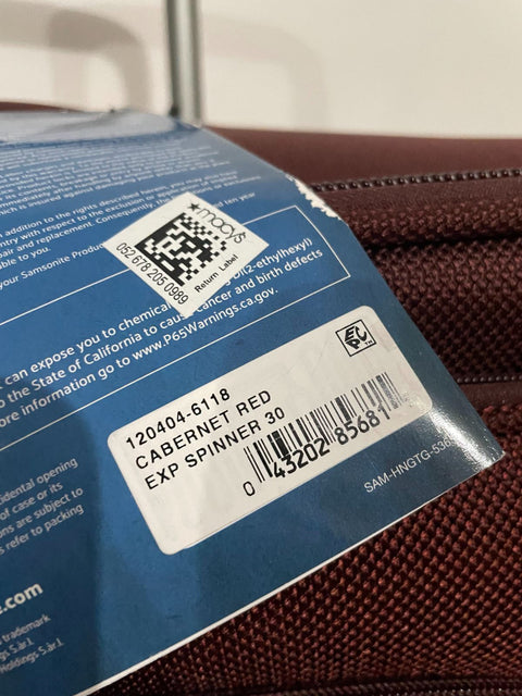 $640 Samsonite Silhouette 16 30" Soft Expandable Spinner Suitcase Red