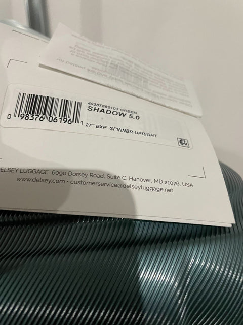 $480 New Delsey Shadow 5.0 28" Hardside Check-in Spinner Luggage Green