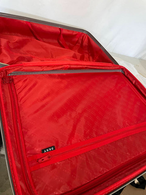 $495 DKNY Rapture 28" Hardside Spinner Suitcase Luggage Large Check In Gray