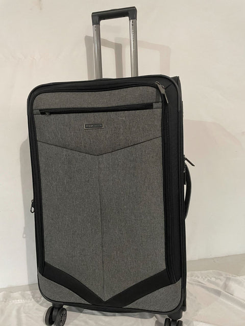 $400 Perry Ellis Expandable Luggage Spinner Suitcase 29" Gray Lightweight