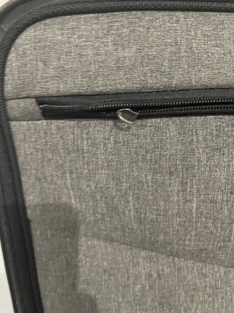 $400 Perry Ellis Expandable Luggage Spinner Suitcase 29" Gray Lightweight