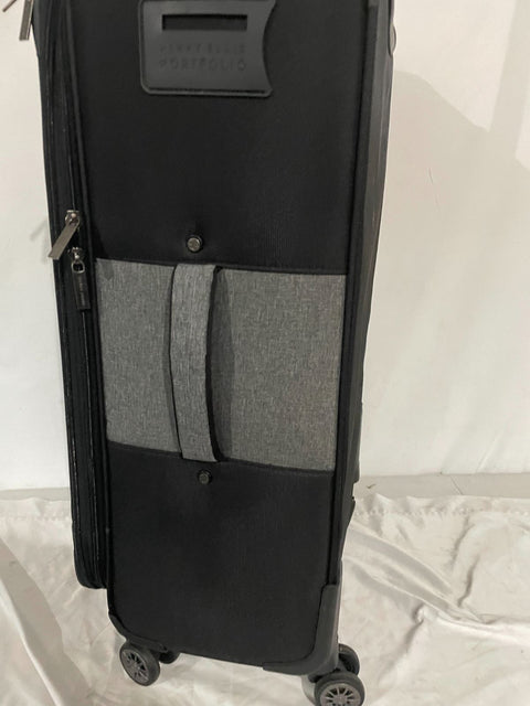 $400 Perry Ellis Expandable Luggage Spinner Suitcase 29" Gray Lightweight