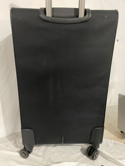 $400 Perry Ellis Expandable Luggage Spinner Suitcase 29" Gray Lightweight