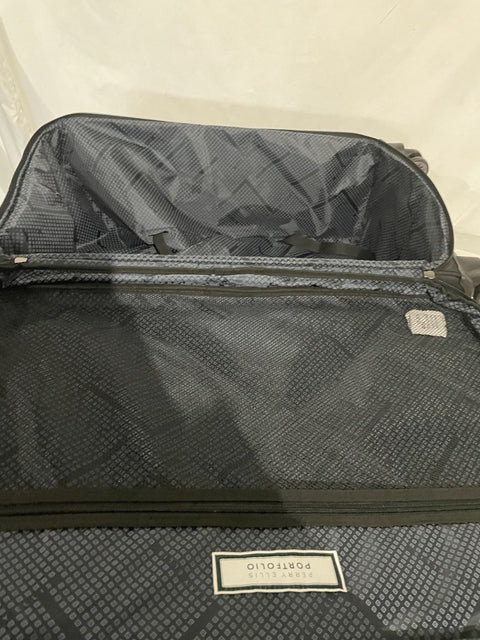 $400 Perry Ellis Expandable Luggage Spinner Suitcase 29" Gray Lightweight