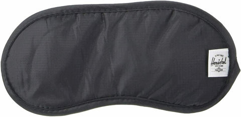 New Herschel Supply Travel Amenity Kit Black Pillow Slippers Eyes mask Ear plugs