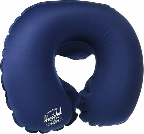 New Herschel Supply Travel Amenity Kit Blue Pillow Slippers Eyes mask Ear plugs