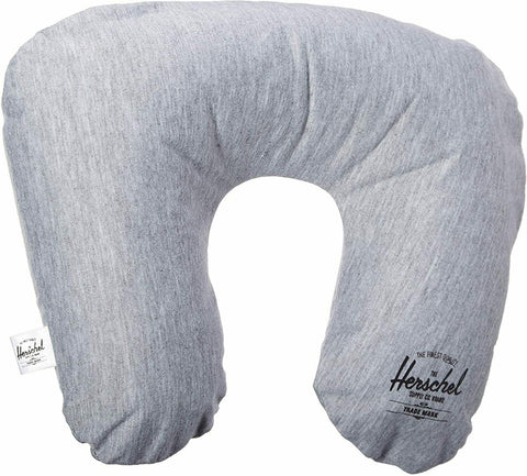 New Herschel Supply Travel Amenity Kit Gray Pillow Slippers Eyes mask Set