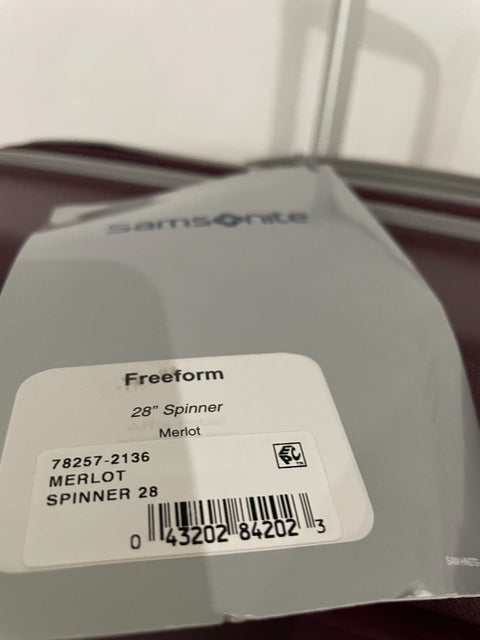 $480 NWT Samsonite Freeform 28" Hard Check-In Spinner Luggage Suitcase Merlot