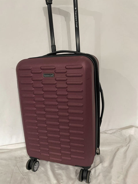 Travelers Club Shannon Spinner Expandable Luggage 20" Carry On Rose Wine