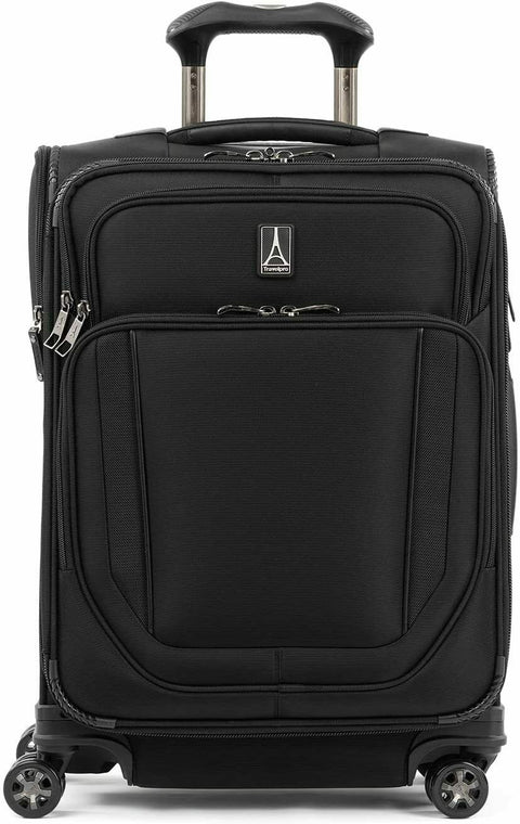 $680 Travelpro Crew Versapack Soft Expandable Spinner Wheel Luggage Black 21"