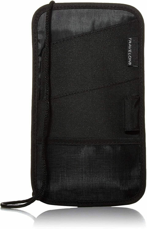 New Travelon Id and Boarding Pass Passport Holder, Black, One Size Crossbody