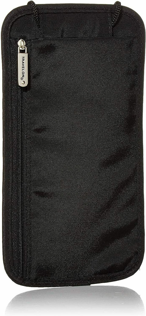 New Travelon Id and Boarding Pass Passport Holder, Black, One Size Crossbody