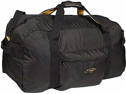 New A Saks 30" Duffel In Pouch Black Foldable Check In Size Large