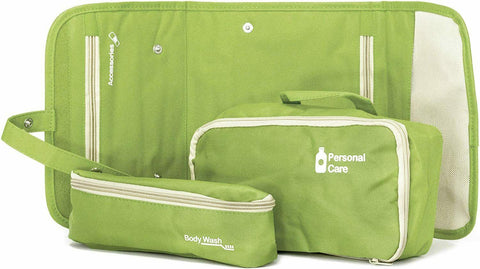 New Miami Carry-On 3 in 1 Toiletry Bag - Foldable Hanging Toiletry Bag Green