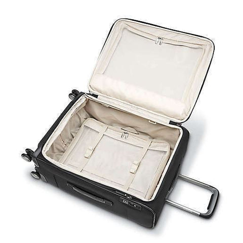 $600 New Samsonite Silhouette 17 25" Check-in Expandable Softside Spinner Blue