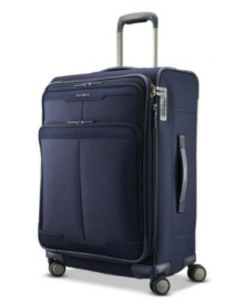 $600 New Samsonite Silhouette 17 25" Check-in Expandable Softside Spinner Blue