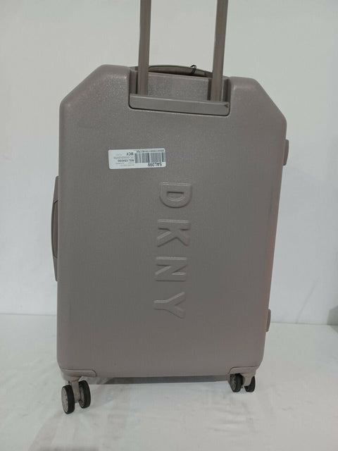 $395 New DKNY Allure 24" Hard Case Spinner Wheels Suitcase Luggage Gray