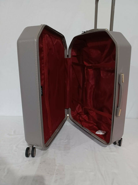 $395 New DKNY Allure 24" Hard Case Spinner Wheels Suitcase Luggage Gray