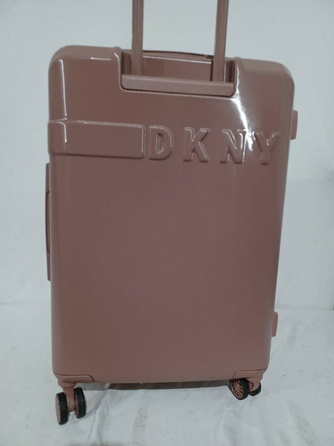 1$495 New DKNY Rapture 25" Hard Spinner Suitcase Luggage Medium Check In Rose