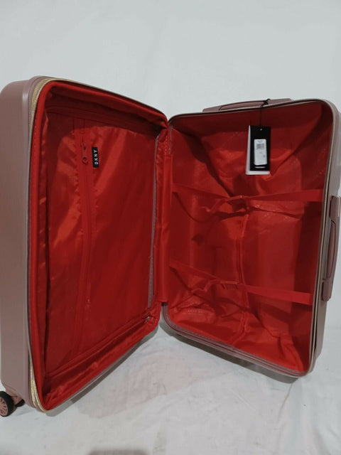 1$495 New DKNY Rapture 25" Hard Spinner Suitcase Luggage Medium Check In Rose