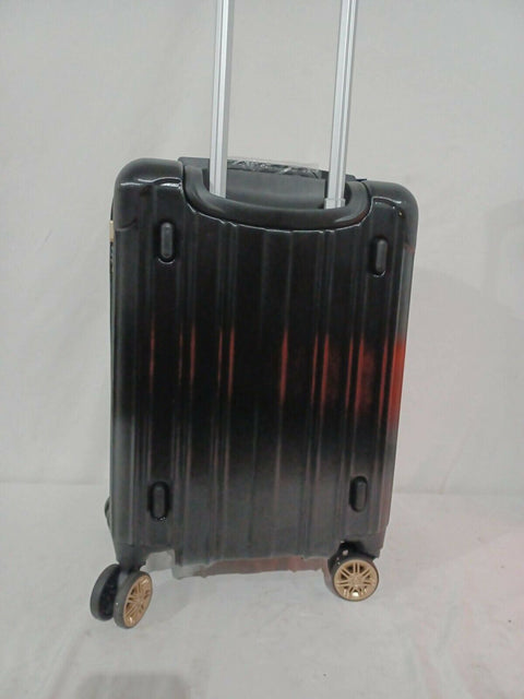 American Green Travel Melrose Anti Theft Black Gold 2 PC Carry On Luggage Set