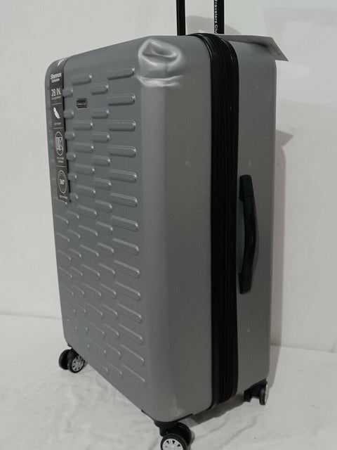 $360 Travelers Club Shannon Spinner Expandable Luggage 28" Large Check-In Silver