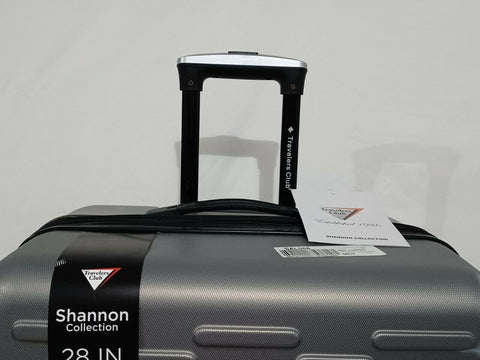 $360 Travelers Club Shannon Spinner Expandable Luggage 28" Large Check-In Silver