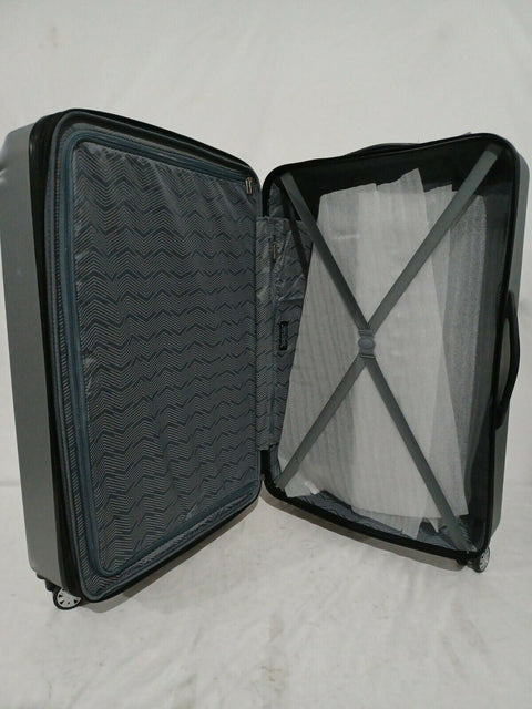 $360 Travelers Club Shannon Spinner Expandable Luggage 28" Large Check-In Silver