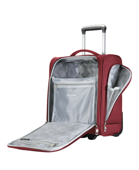 $320 Ricardo La Jolla 16" Softside Rolling Carry-On Under seat Luggage Purple