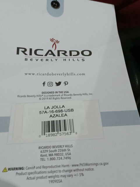 $320 Ricardo La Jolla 16" Softside Rolling Carry-On Under seat Luggage Purple