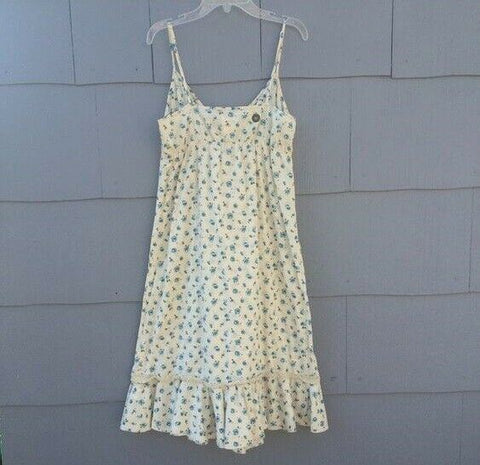 $109 Free People Women's Beige Floral Dress Spaghettis Straps Size 2