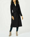$440 Forecaster Women Lamb Wool Maxi Coat Jacket Belted Black Size 14 Large